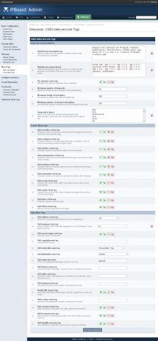 Meta Tags Settings / Ustawienia tagów meta