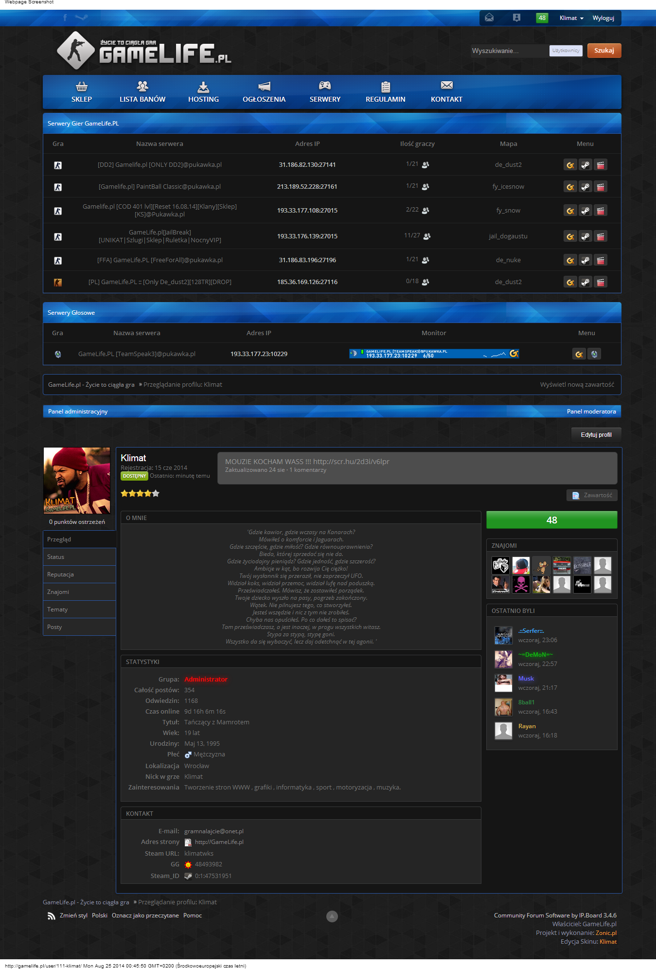 Klimat---Przegladanie-profilu---GameLife
