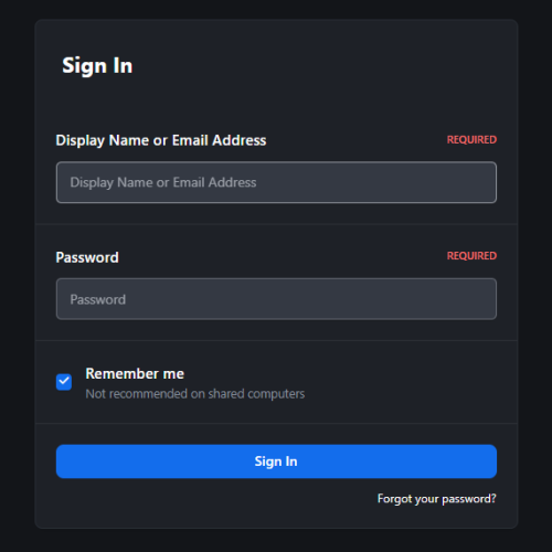 Więcej informacji o „Old Login Method [ Display Name and Email Address ]”